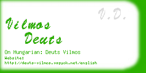 vilmos deuts business card